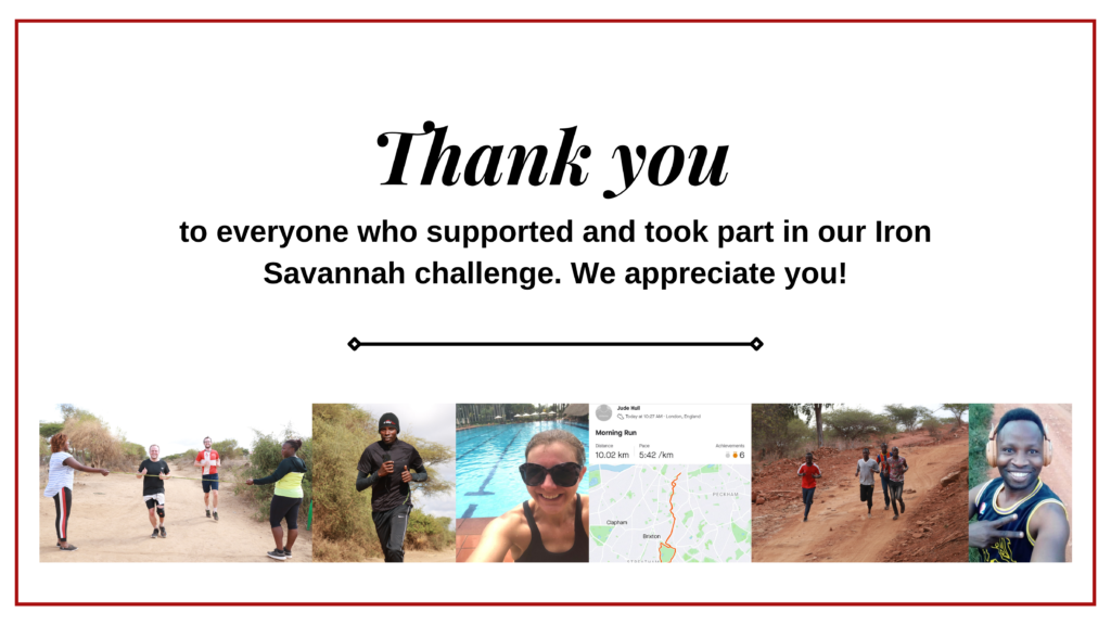 Thank you for supporting our Iron Savannah Challenge!